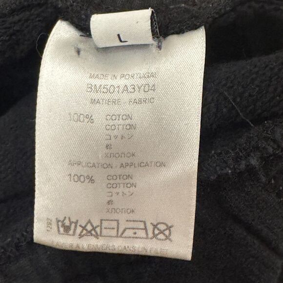 GIVENCHY Original Paris Men's Distressed Black Cotton Sweat Shorts - Size Large - Picture 4 of 7